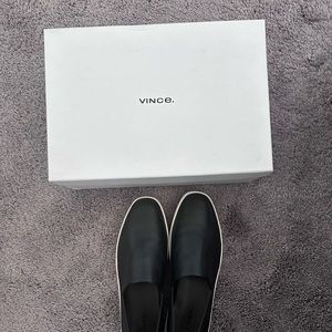 Never worn Vince slip on leather sneakers